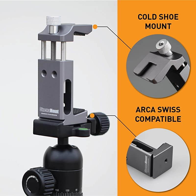 Mount Rig for DJI Osmo Pocket: Smartphone Rig, Aluminum Alloy Grip Handle, Osmo Pocket Clip, Cell Phone Tripod Adapter, Standard Cold Shoe Mount, 1/4"-20 Tripod Thread, Fit Arca Swiss (Updated)