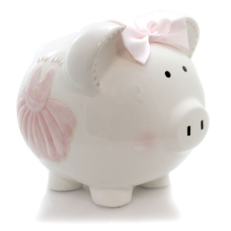 Bank 7.5" Sparkle Dress Piggy Bank Money Fairy Tale  -  Decorative Banks