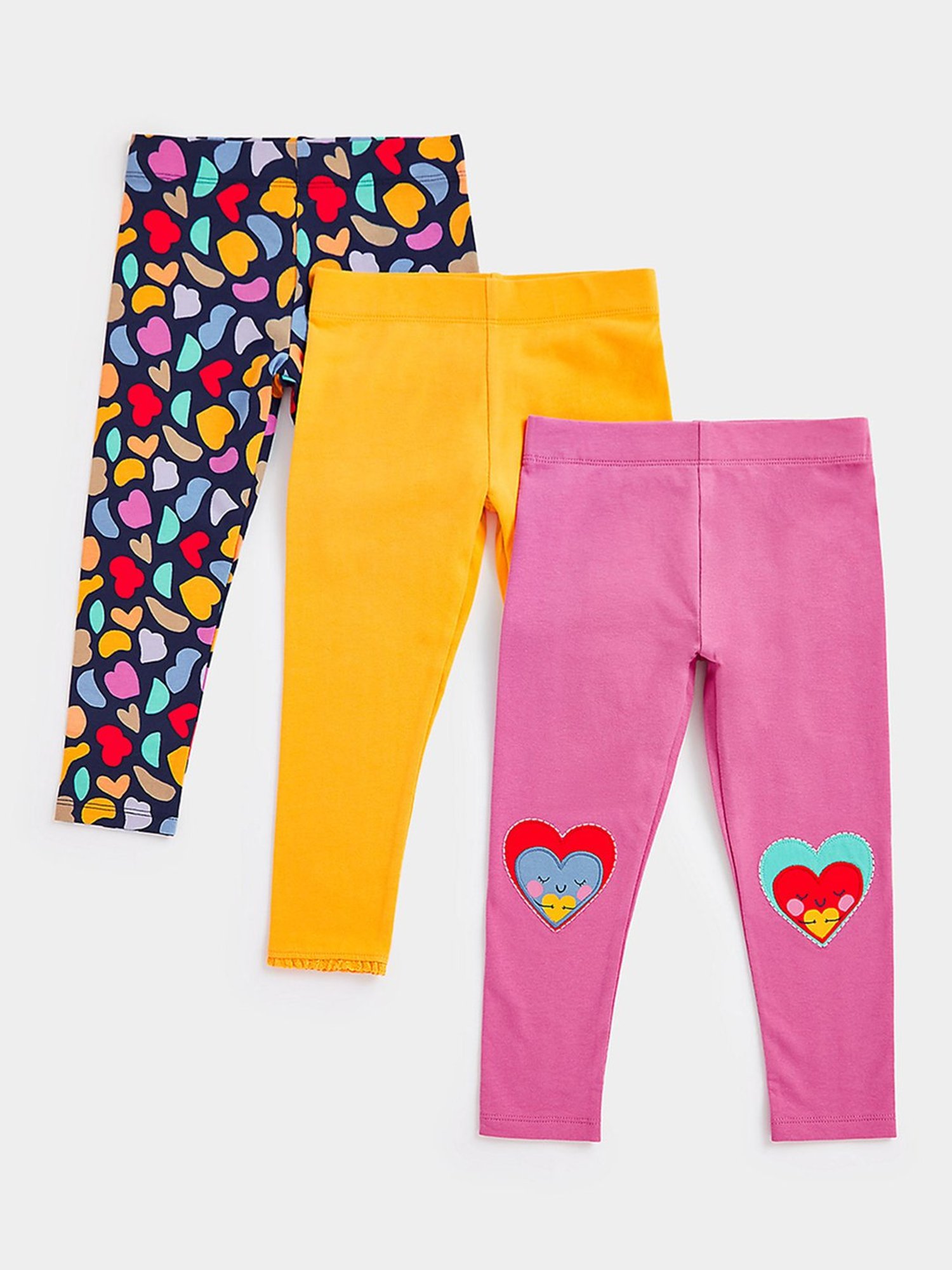 Mothercare Kids Multicolor Printed Leggings (Pack Of 3)