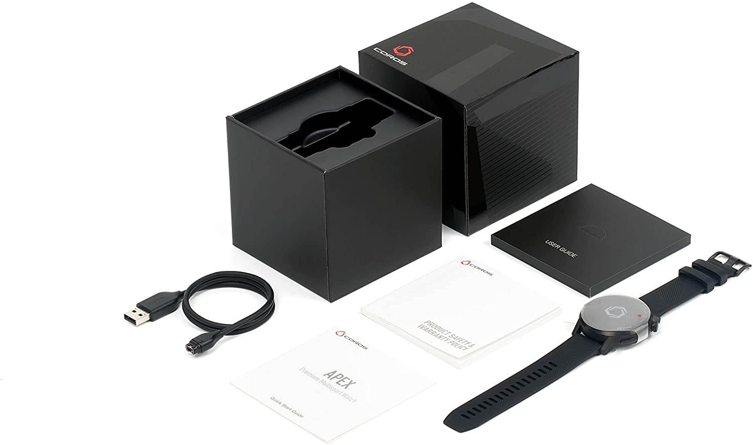 Coros APEX Premium Multisport GPS Watch with Heart Rate Monitor, 35h Full GPS Battery, Sapphire Glass, Barometer, ANT+ & BLE Connections, Strava & Training Peaks