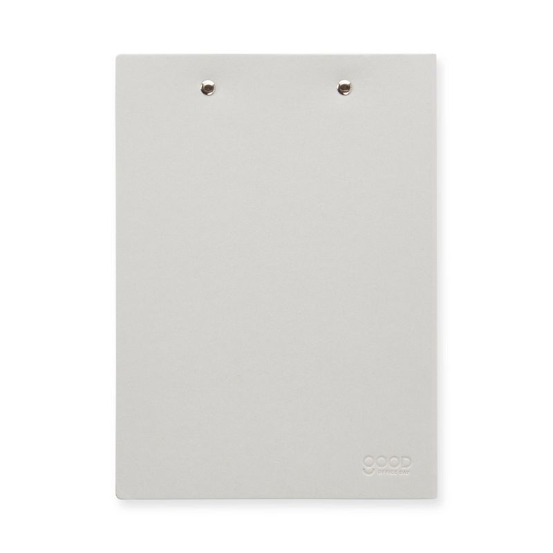 A5 Pad Folio with Clip and Paper Pad Gray - Good Office Day