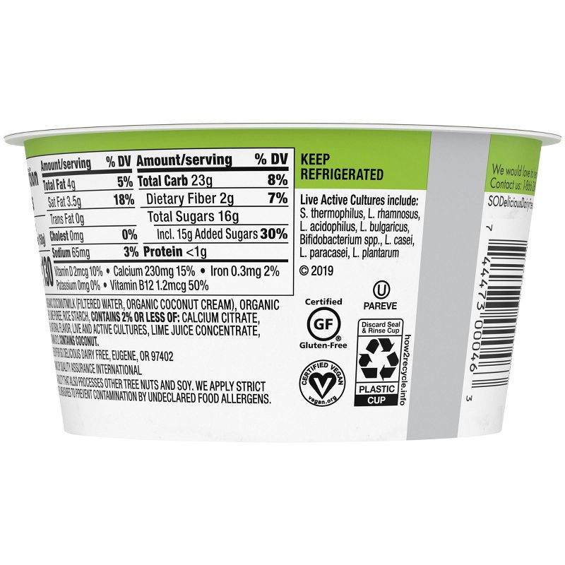 SoDelicious Coconut Key Lime Yogurt - 5.3oz
