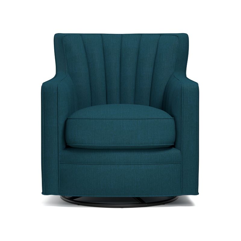 Zerk Swivel Armchair - Peacock Blue - Handy Living