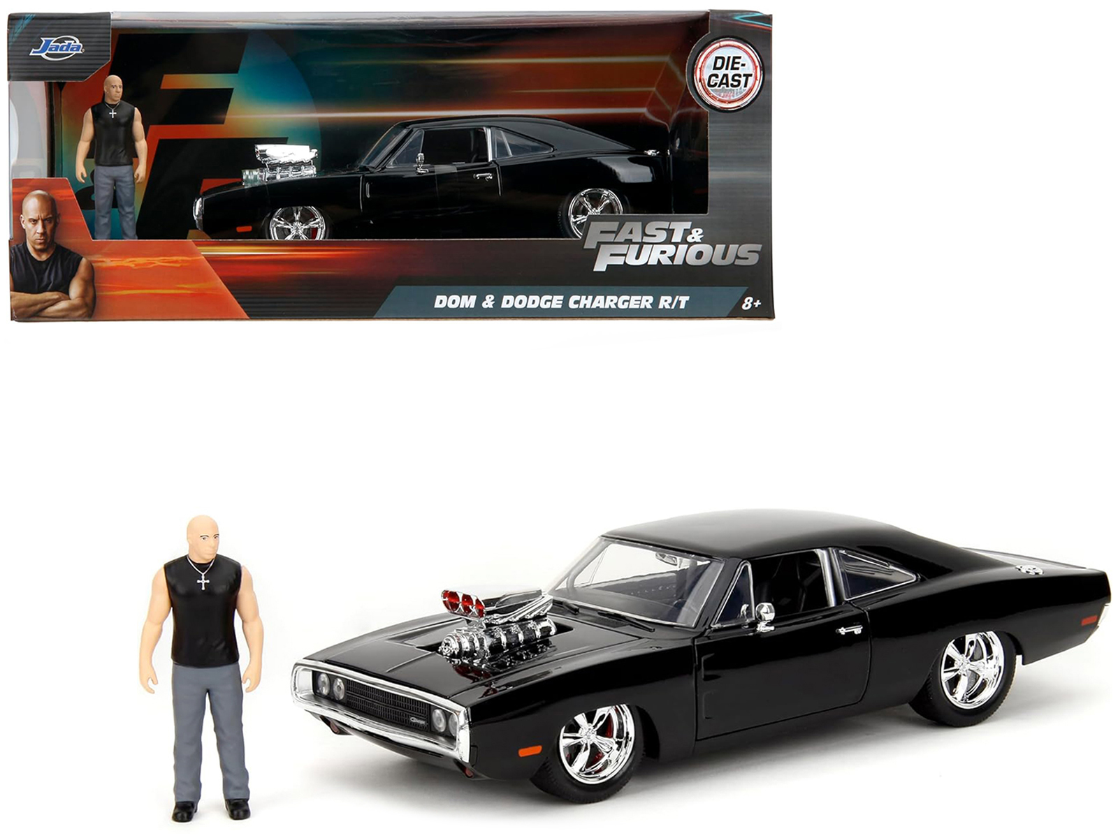 2021 Dodge Charger SRT Hellcat Gray Metallic "Fast X" (2023) Movie "Fast & Furious" Series 1/24 Diecast Model Car by Jada