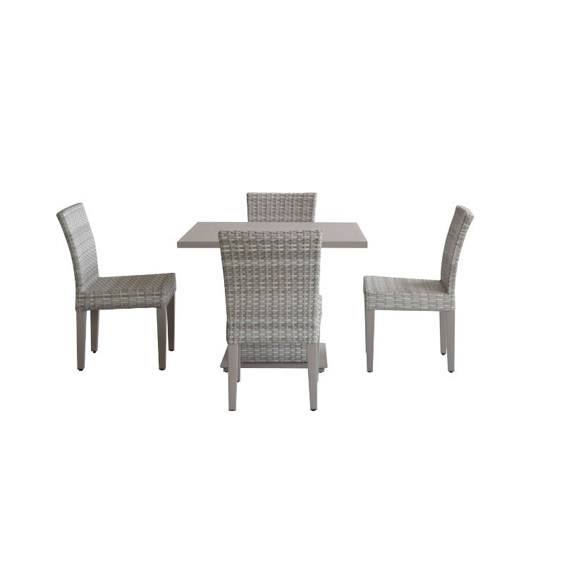 Fairmont 5pc Patio Dining Set - Light Gray - TK Classics
