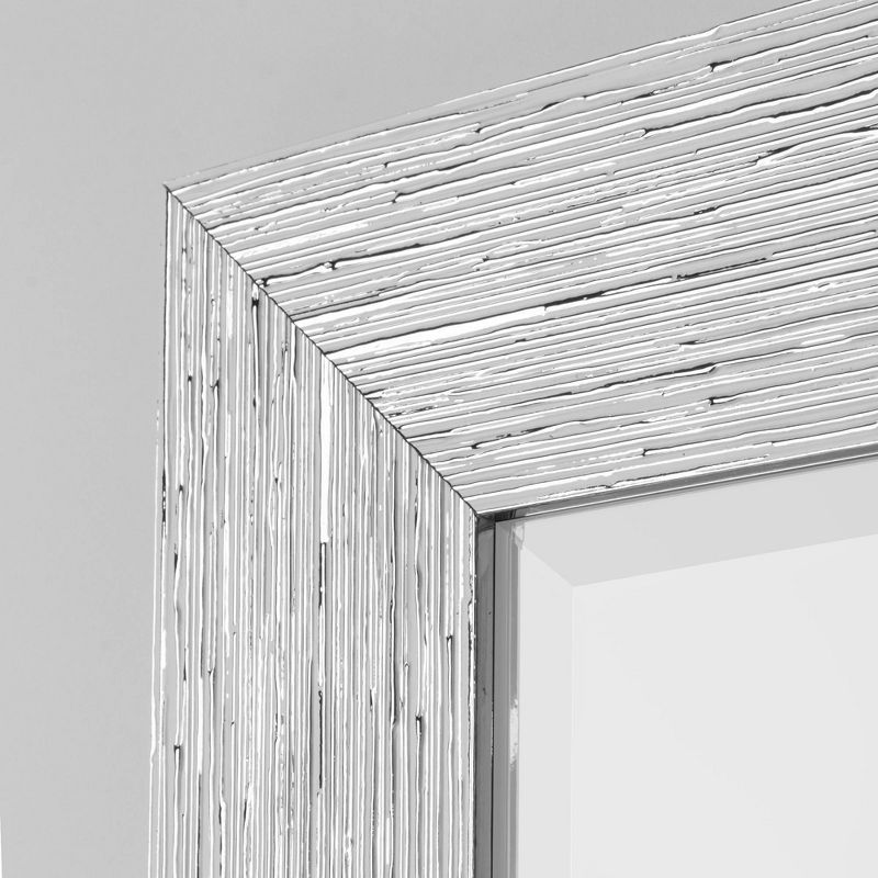 27" x 33" Driftwood Wall Mirror in Chrome/White - Head West