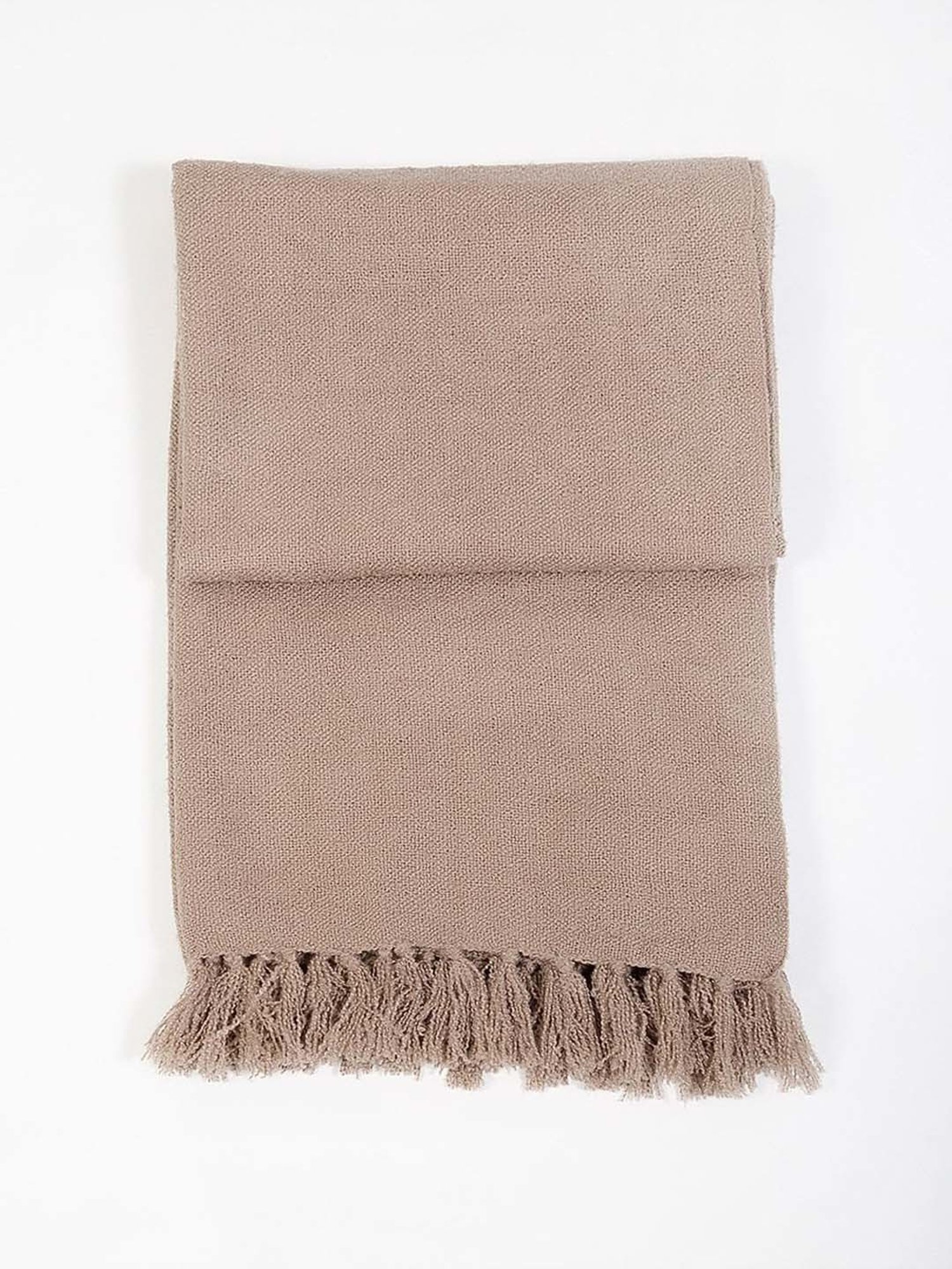 Fabindia Home Standalone Brown Acrylic Boucle Throw