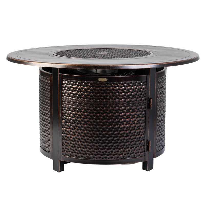 Leeward Hammered Aluminum LPG Fire Pit - Fire Sense