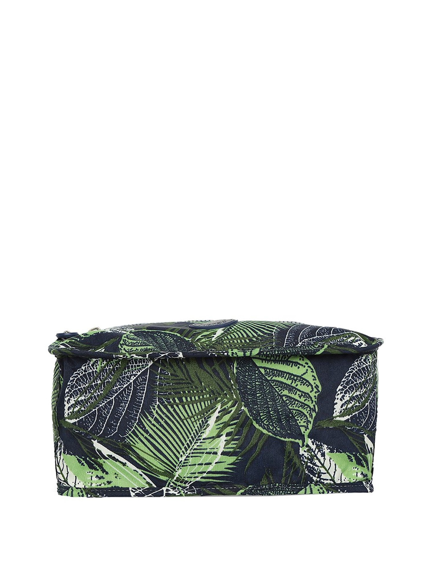 Baomi Blue & Green Printed Medium Sling Handbag