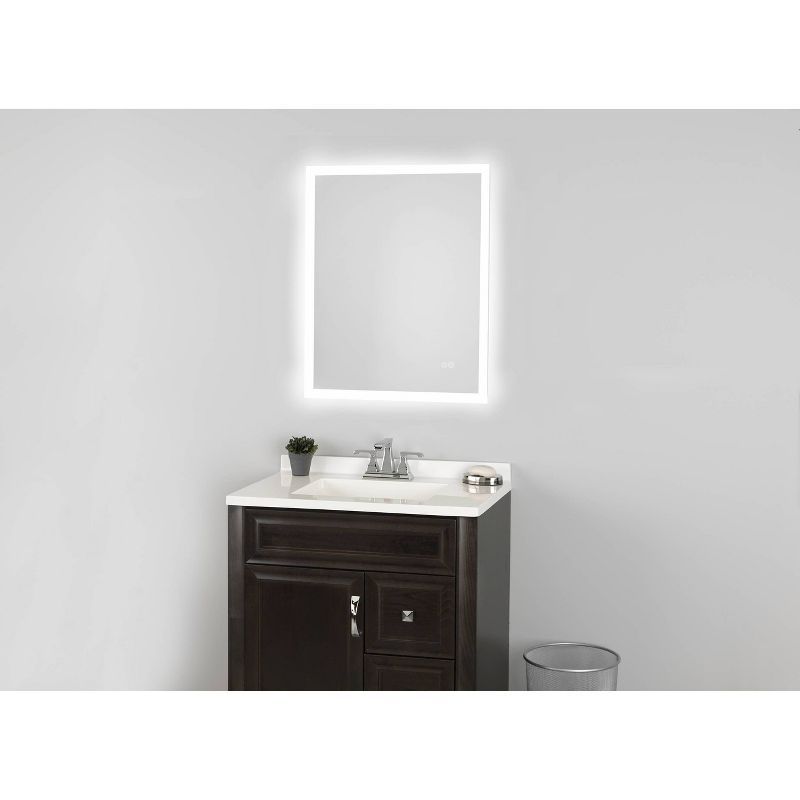 24"x30" LED Mirror with Anti Fog Demist Pad/Bluetooth Speakers and Microphone - Home NetWerks