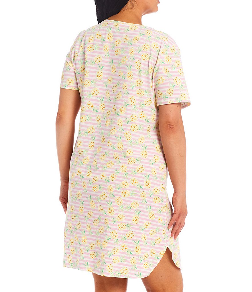 VAN WINKLE & CO. Plus Size Leopard Print Satin Maxi Chemise