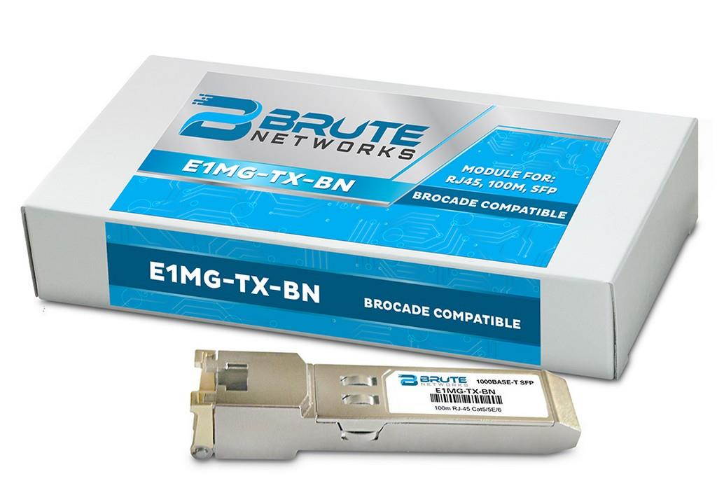 Brocade E1MG-TX - 1000BASE-T 100m RJ45 SFP (100% Compatible)