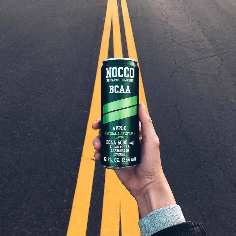 NOCCO BCAA+ Caffeine Free Apple Carbonated Beverage - 12 fl oz Can