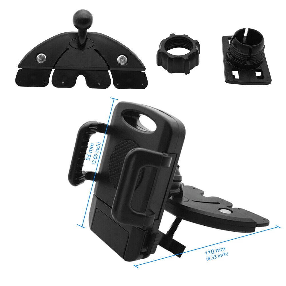 360&deg; Car CD Slot Dash Mount Holder Dock for Cell Phone Smart Phone iPhone Samsung GPS Universal