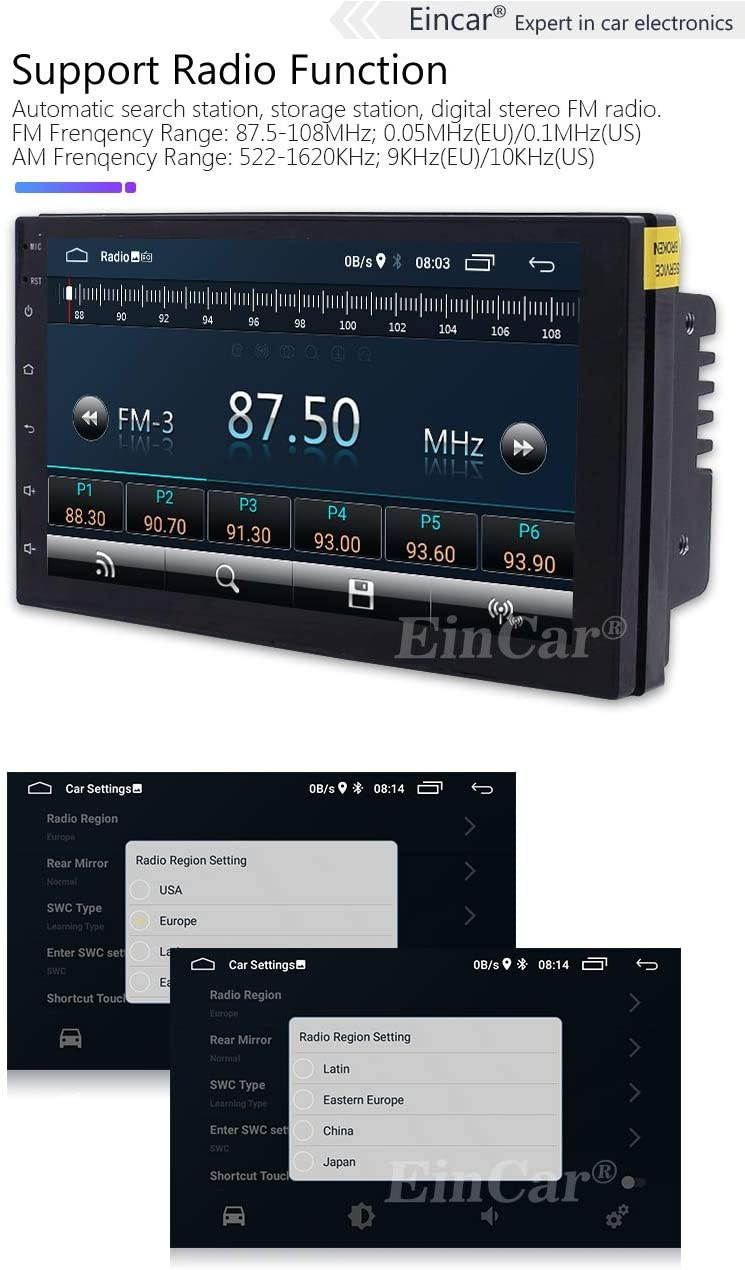 Double Din Android 10.0 Car Stereo GPS Navigation 2 Din Car Radio Capacitive Touch Screen in Dash Bluetooth Video Player Autoradio with WiFi USB Mirrorlink 1080P + Rearview Camera