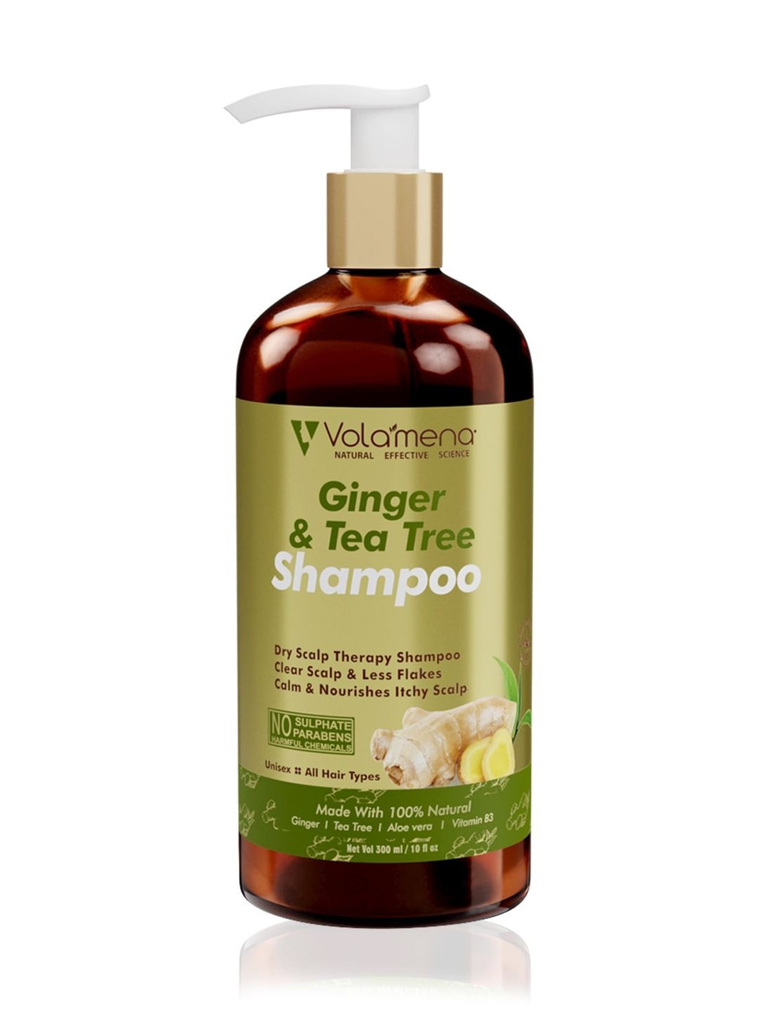 Volamena Ginger & Tea Tree Shampoo - 300 ml