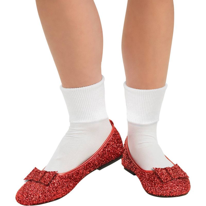 Adult Dorothy Low Heel Slipper Halloween Costume Shoes L