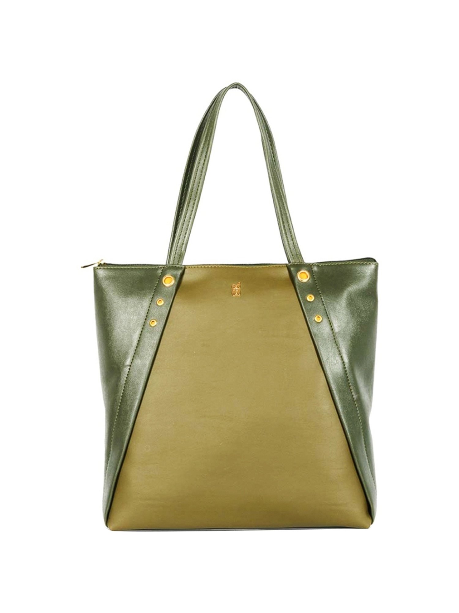 Baggit Olive Solid Large Tote Handbag