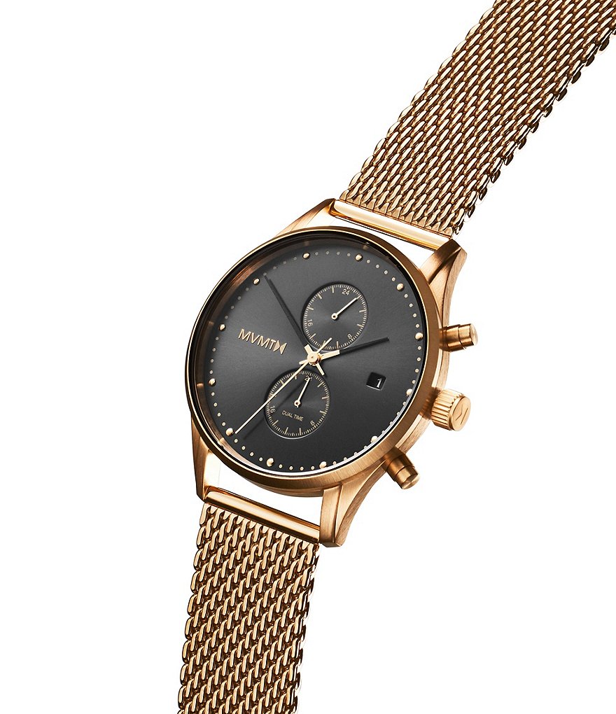 MVMT Men's Eclipse Goldtone Multifunction Stainless Steel Bracelet Watch