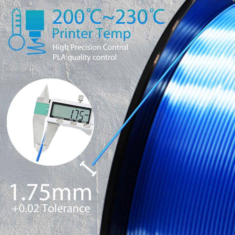 XTZL3D | Silk PLA Filament for 3D Printer, Blue,1kg, 1.75mm