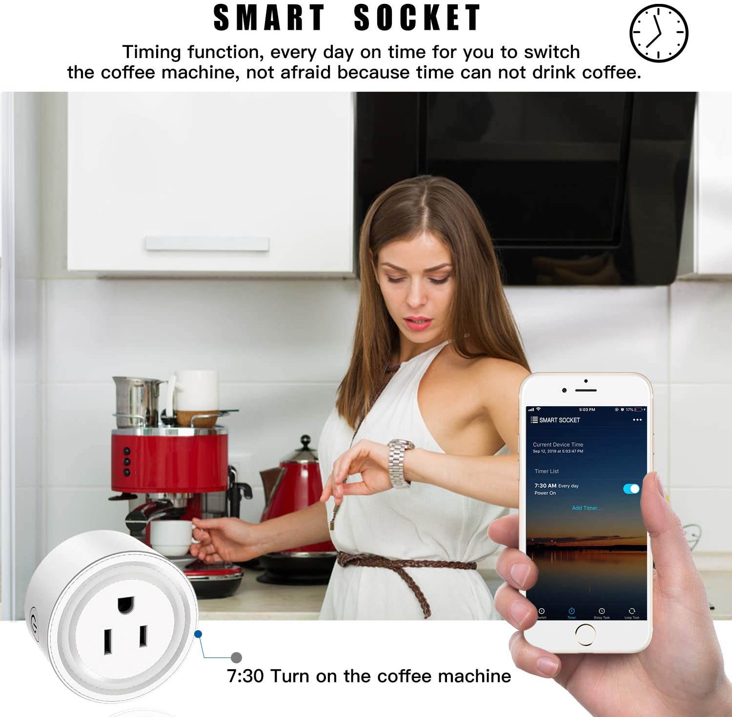 Smart Plug Compatible with Alexa Google Assistant Siri IFTTT, MagicLight WiFi App Control Timer Schedule Smart Outlet, No Hub Required, FCC Certified 1200W Smart WiFi Socket (2 Pack)