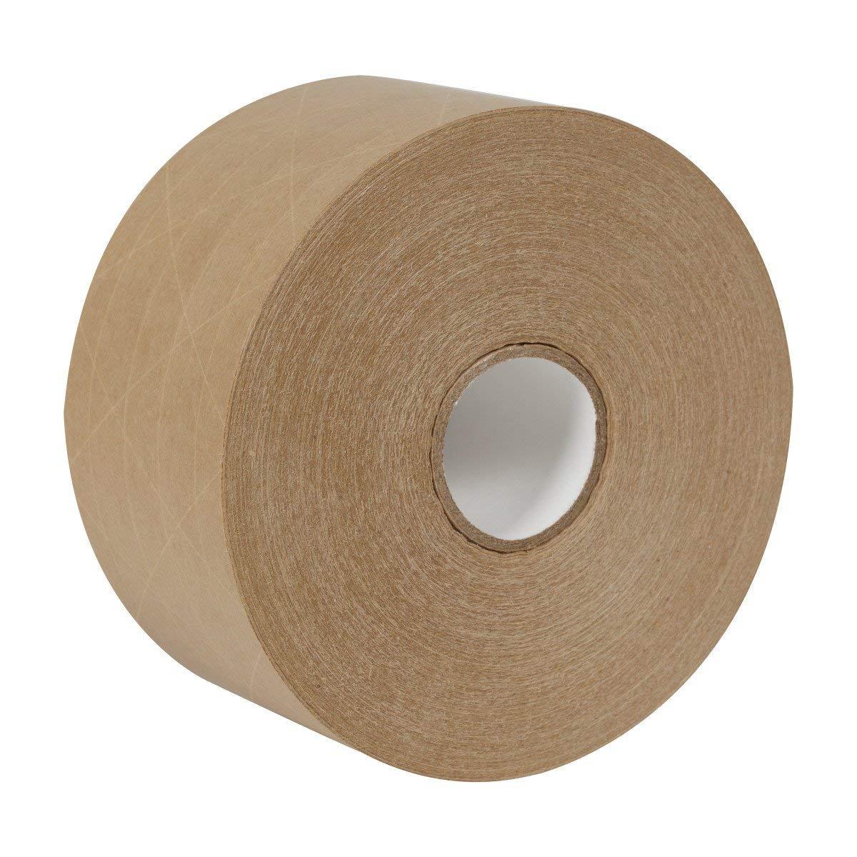 Duck Fiberglass Reinforced Gummed Kraft Paper Tape, Water Activated, 2.75 Inches x 375 Feet (964913)