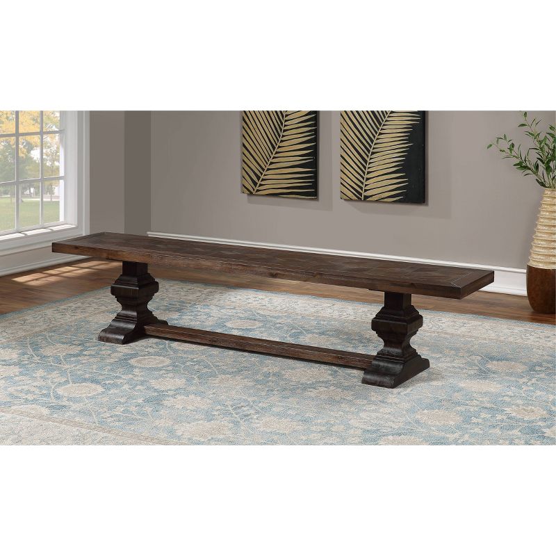Marquette Classic Dining Bench Brown - Treasure Trove Accents