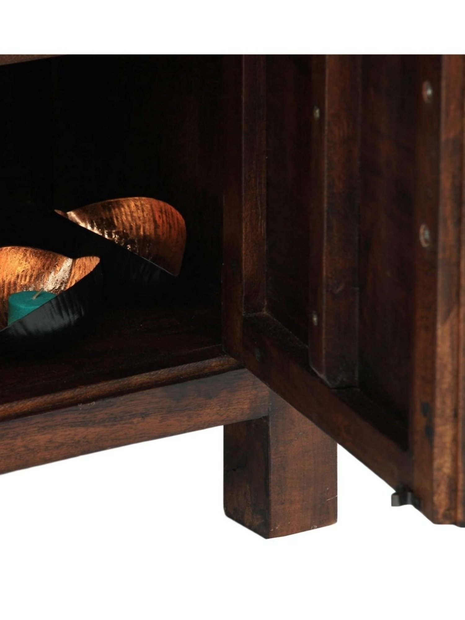 Ikiriya Elder Brown Wood Console Table Teak Finish