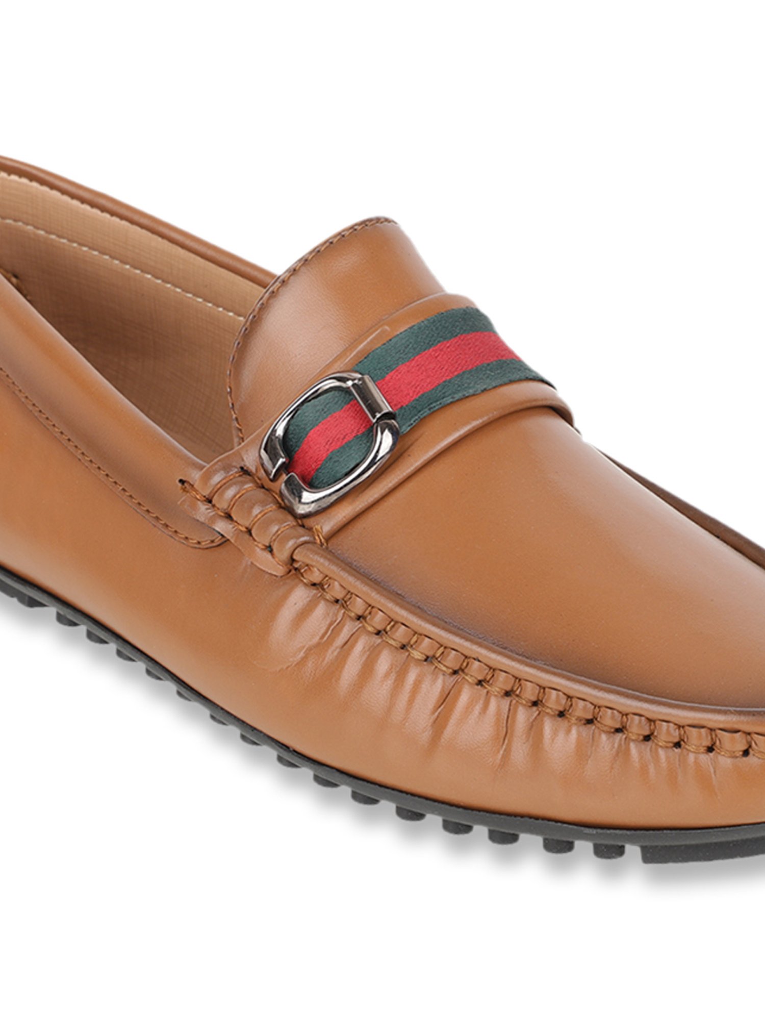 Carlton London Men's Tan Casual Loafers