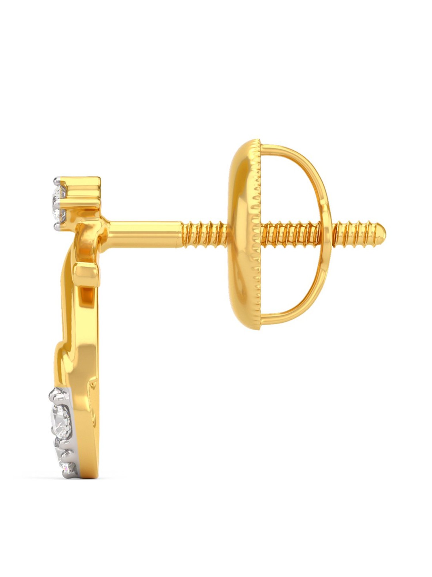 P.C. Chandra Jewellers 18 kt Gold & Diamond Earrings