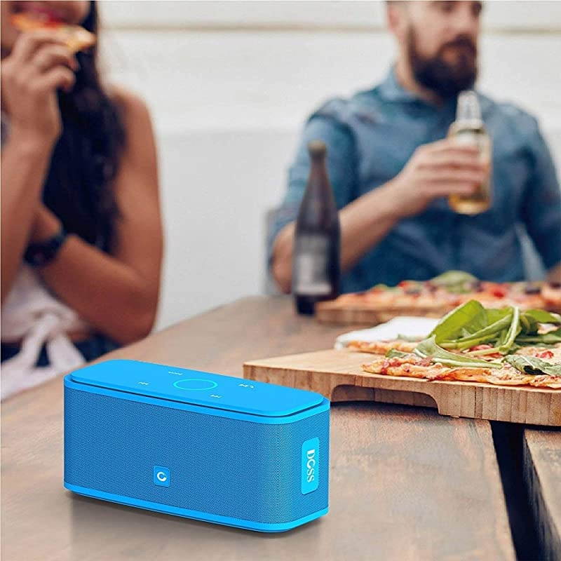 SoundBox Touch Portable Wireless Bluetooth Speakers with 12W HD Sound and Bass 20H Playtime Handsfree Speakers for Home Outdoor TravelBlue