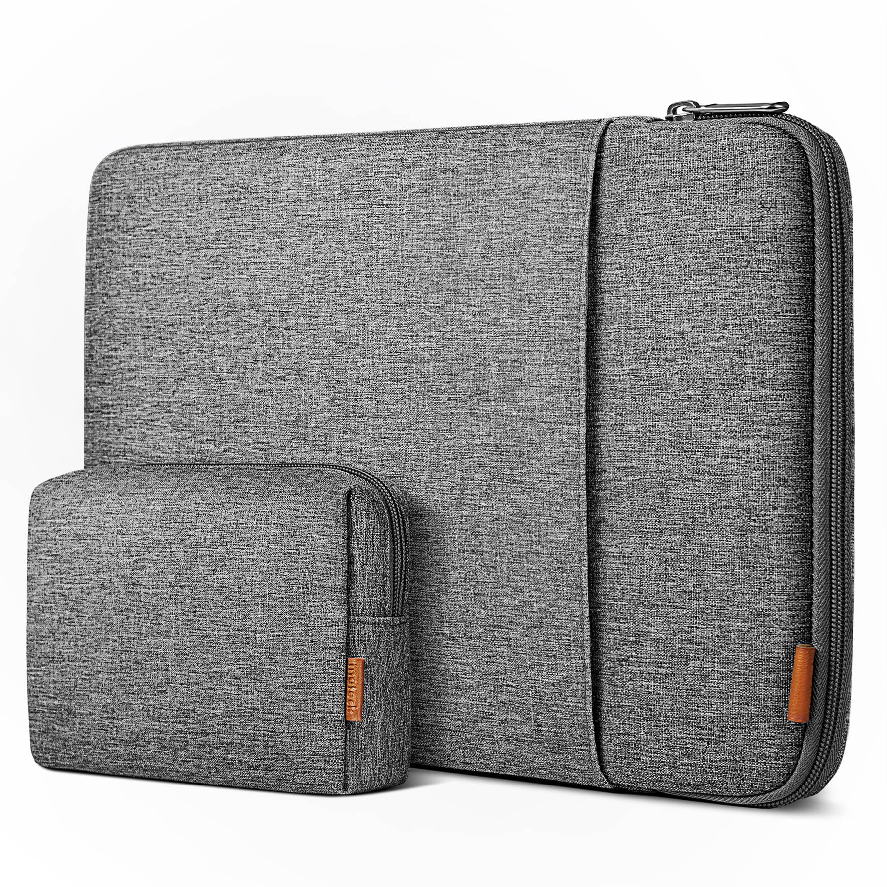 For 15.4-16 Inch MacBook Pro Laptop Sleeve Case Bag with Accessory Pouch - Gray