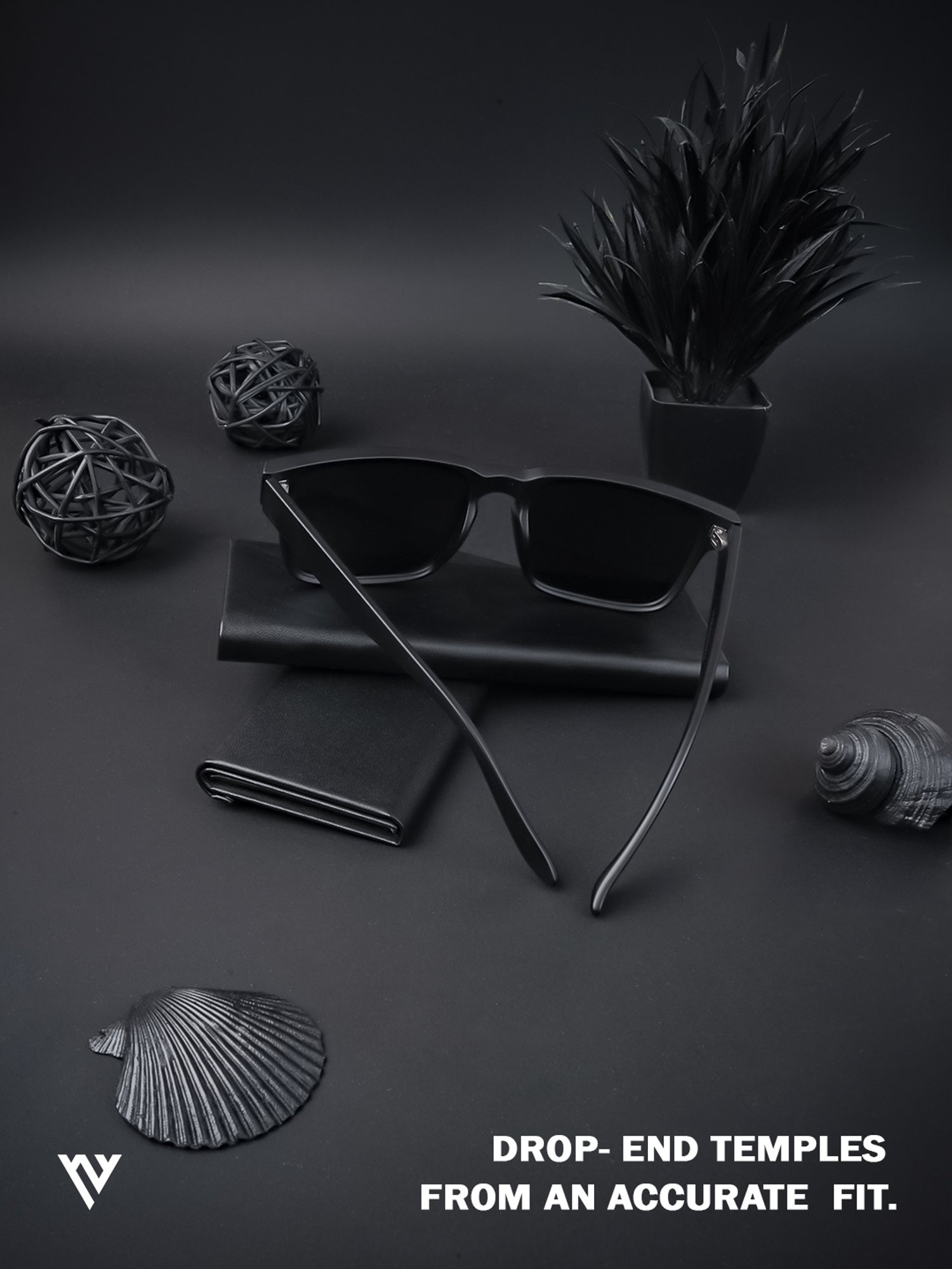 Voyage Grey Square Polarised and UV Protected Lens Unisex Sunglasses