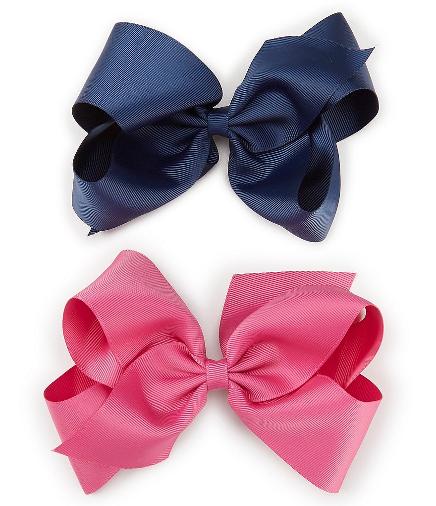 Copper Key Girls Grosgrain King Bows 2-Pack