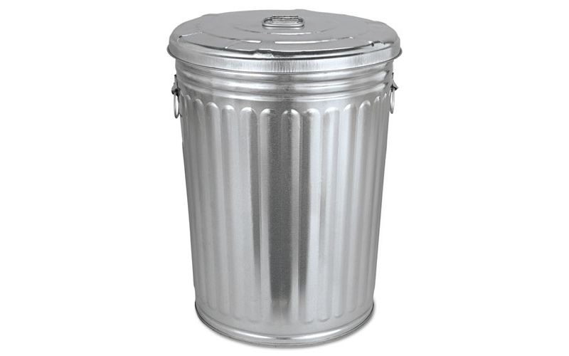 Magnolia Brush Pre-Galvanized Trash Can With Lid Round Steel 20gal Gray 20GALLONWLID