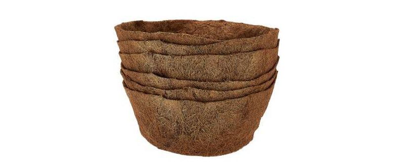 6pk Coco Planter Liners Brown - Ultimate Innovations