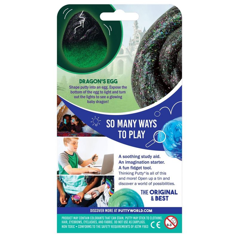 Crazy Aaron's Dragon Scales Thinking Putty Tin with Glow Charger