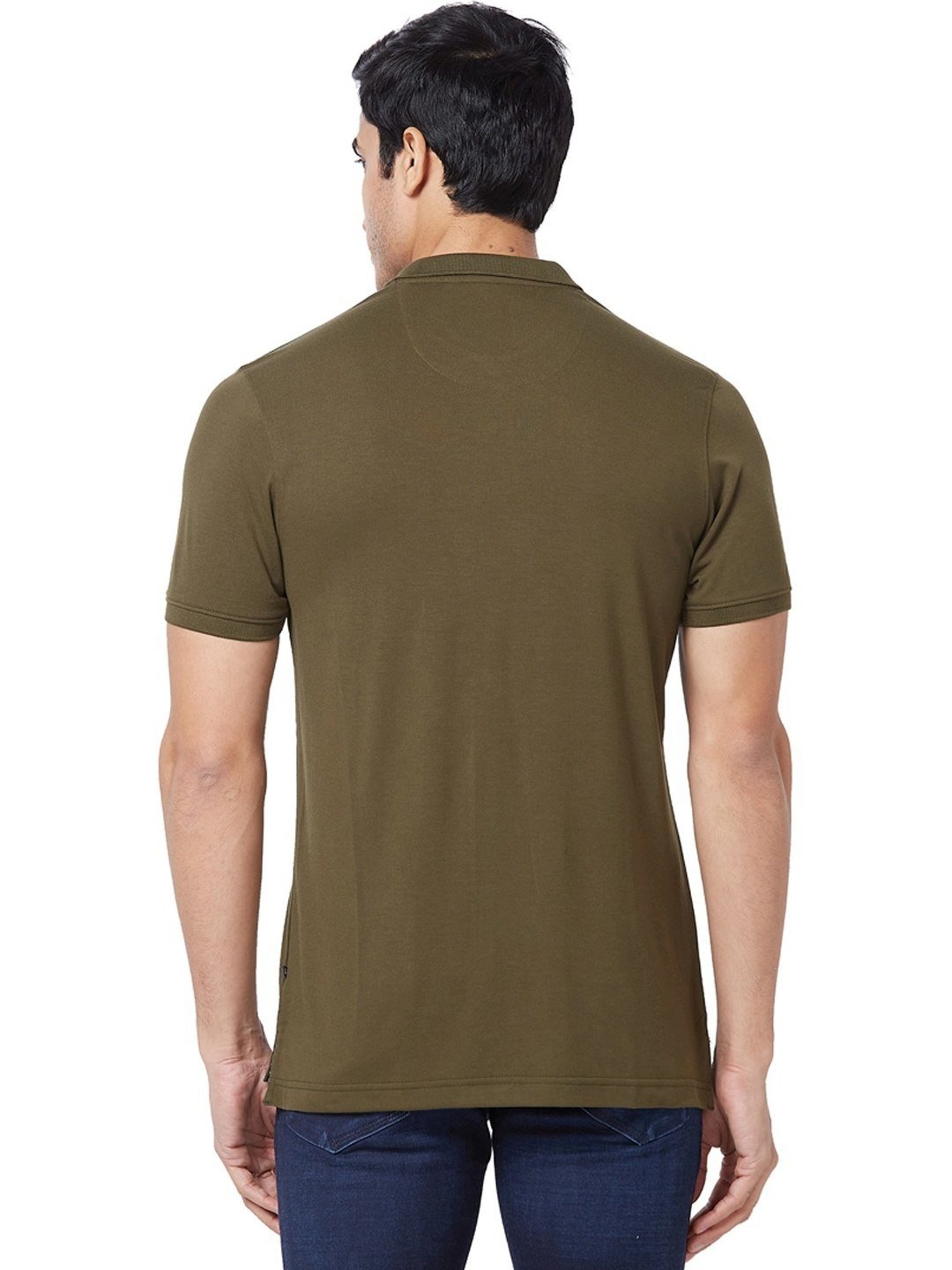 Parx Green Regular Fit Polo T-Shirt