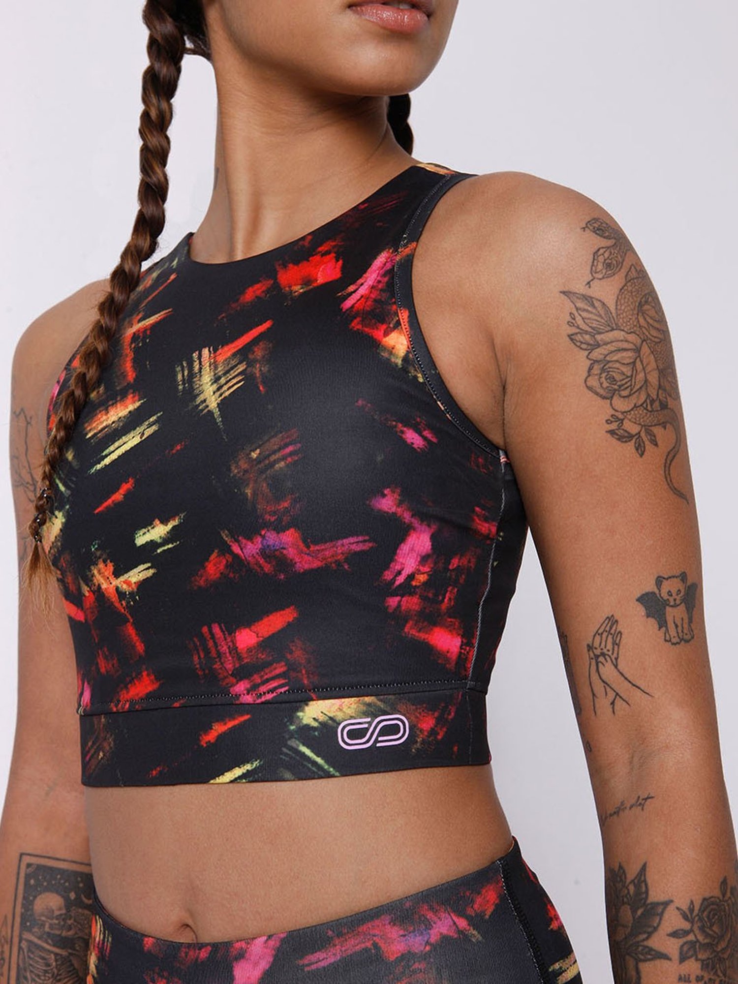 SILVERTRAQ Multicolor Printed Crop Top