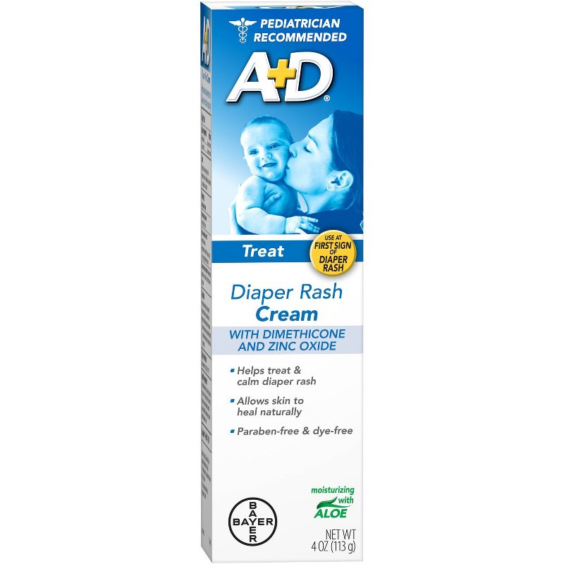 A+D Zinc Oxide Diaper Rash Cream - 4oz