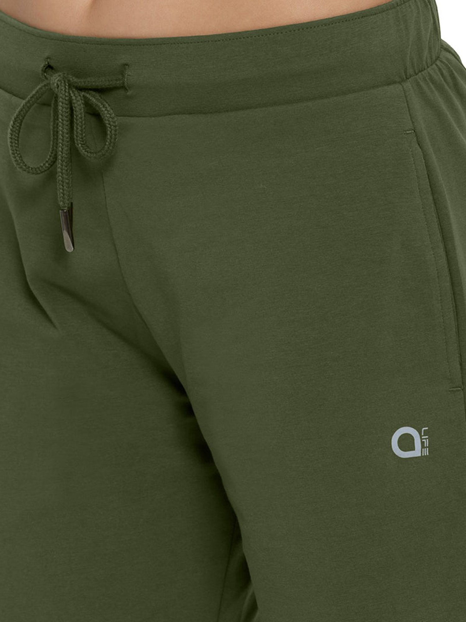 Amante Green Cotton Low Rise Sports Shorts