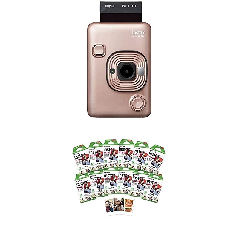 Mini Liplay Hybrid Instant Camera - Blush Gold + w/120-pack