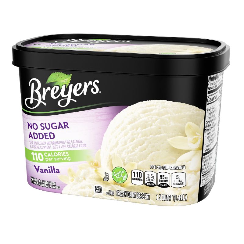 Breyers No Sugar Added Vanilla Frozen Dairy Dessert - 48oz