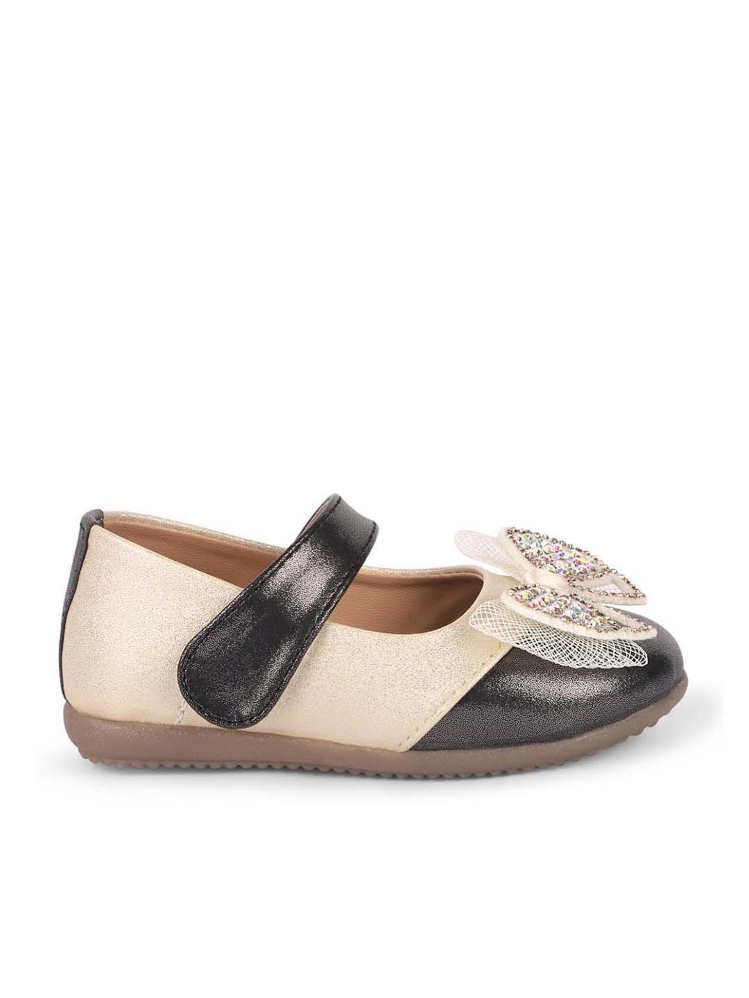 Minesole Kids Black & White Mary Jane Shoes