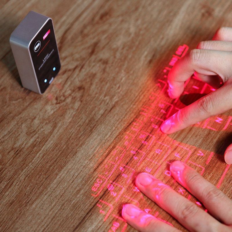 Mini Portable Virtual Touch Keyboard & Mouse Mice BT QWERTY Projection for Smart Phone/ PC/ Tablets