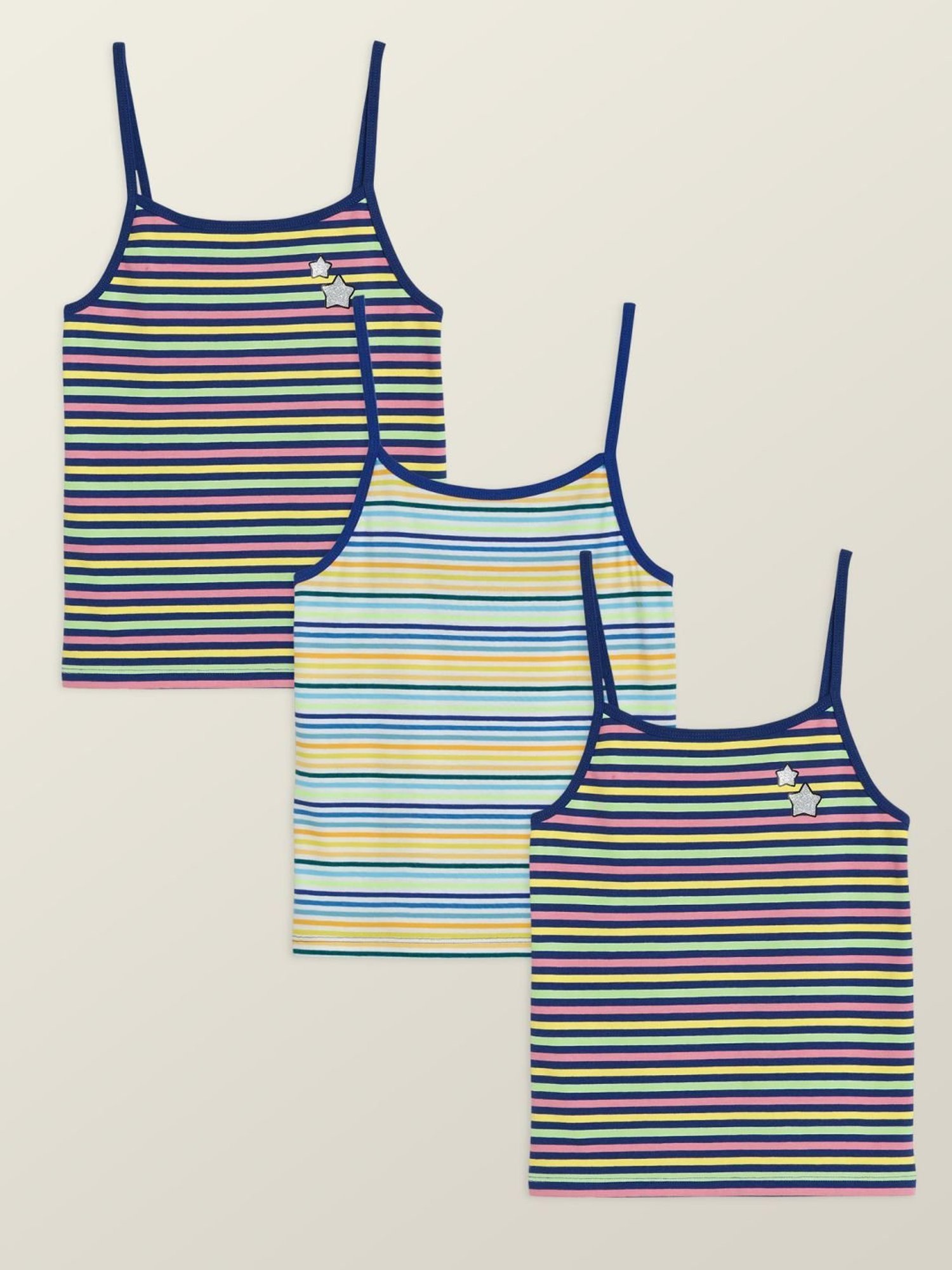 XY Life Kids Multicolor Striped Camisole (Pack of 3)