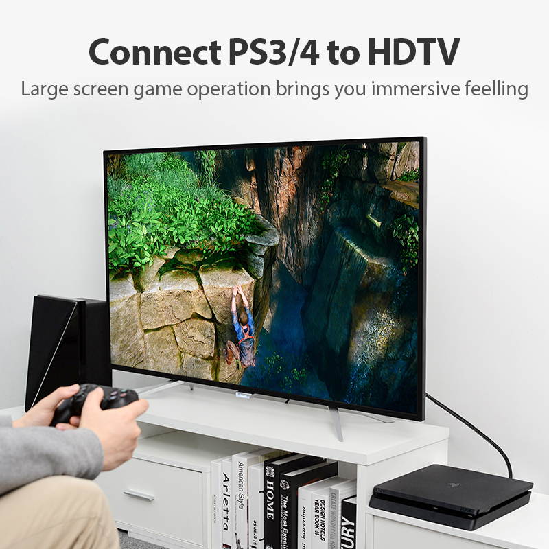 Vention HDMI Cable 6ft,Super Speed HDMI 2.0 Cable Male to Male  Support 4K 3D 1080P, Ethernet and Audio Return Channel,with Gold Plated and Nylon Braided for PS3 PS4 Xbox Blu-Ray