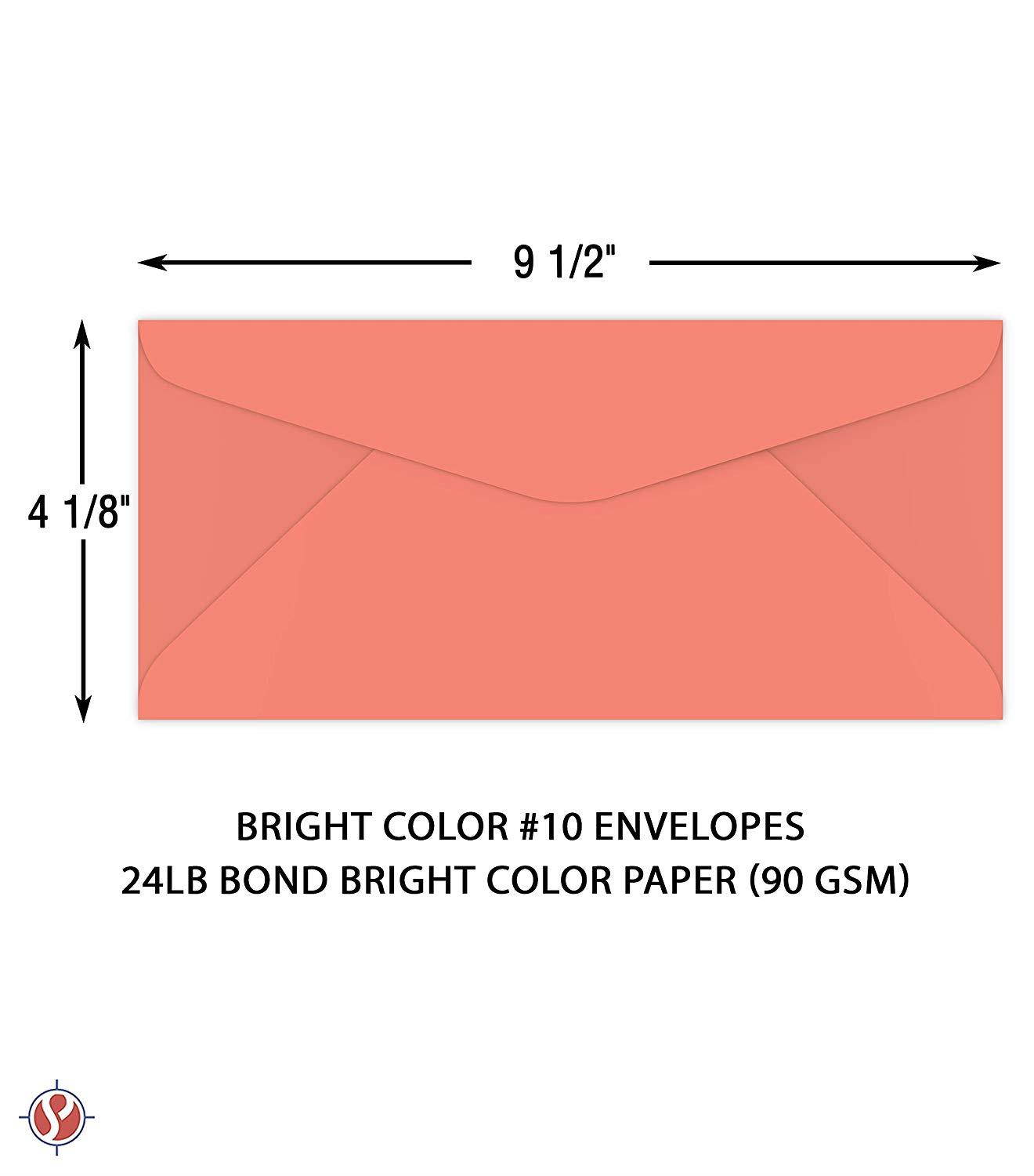Bright Color #10 Envelopes - 50 Envelopes (Ultra Lava)