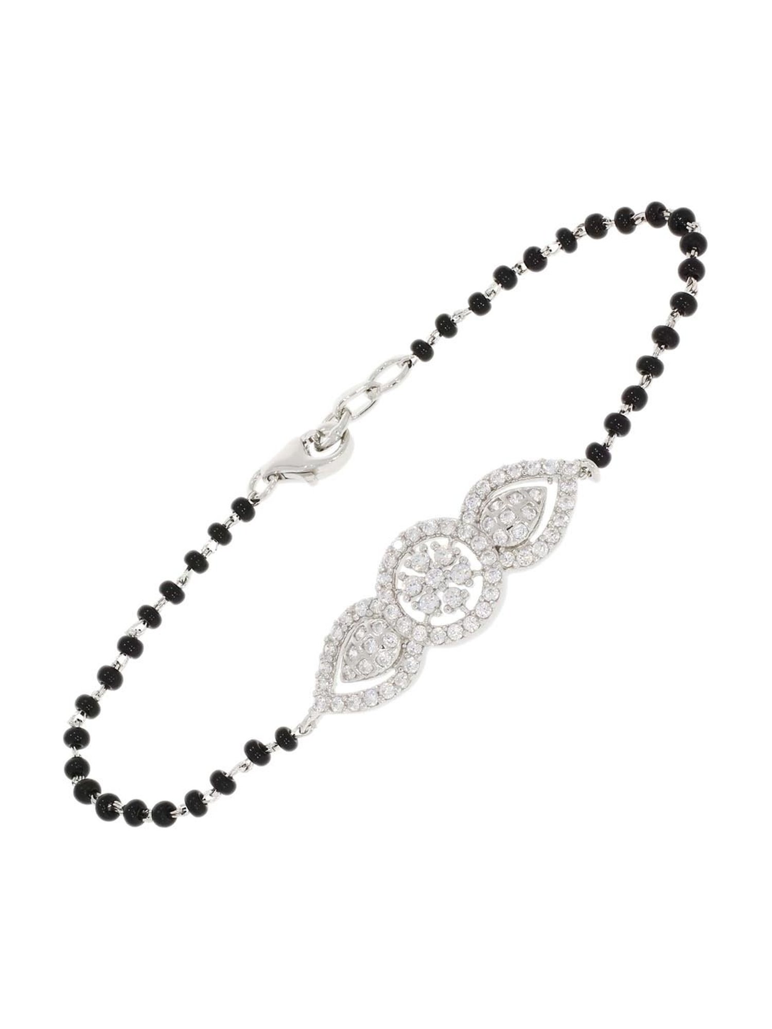 Anayra 92.5 Sterling Silver Mangalsutra Bracelet for Women