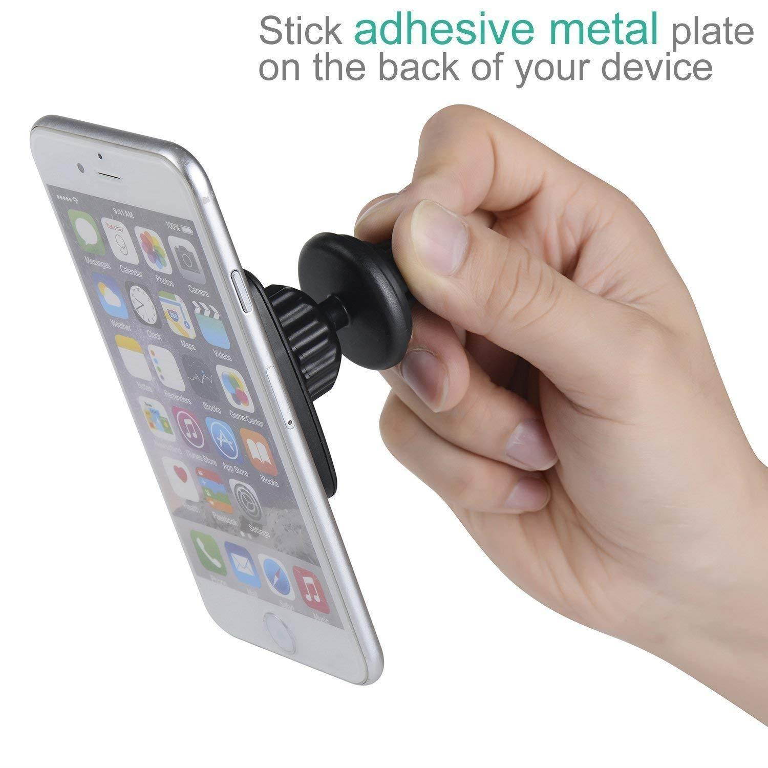 LAX Premium Magnetic Air Vent Car Mount Phone Holder for iPhone, Samsung, Smartphone, 6 Powerful Magnets